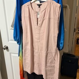 Banana Republic baby Pink Sleeveless Dress 100% cotton